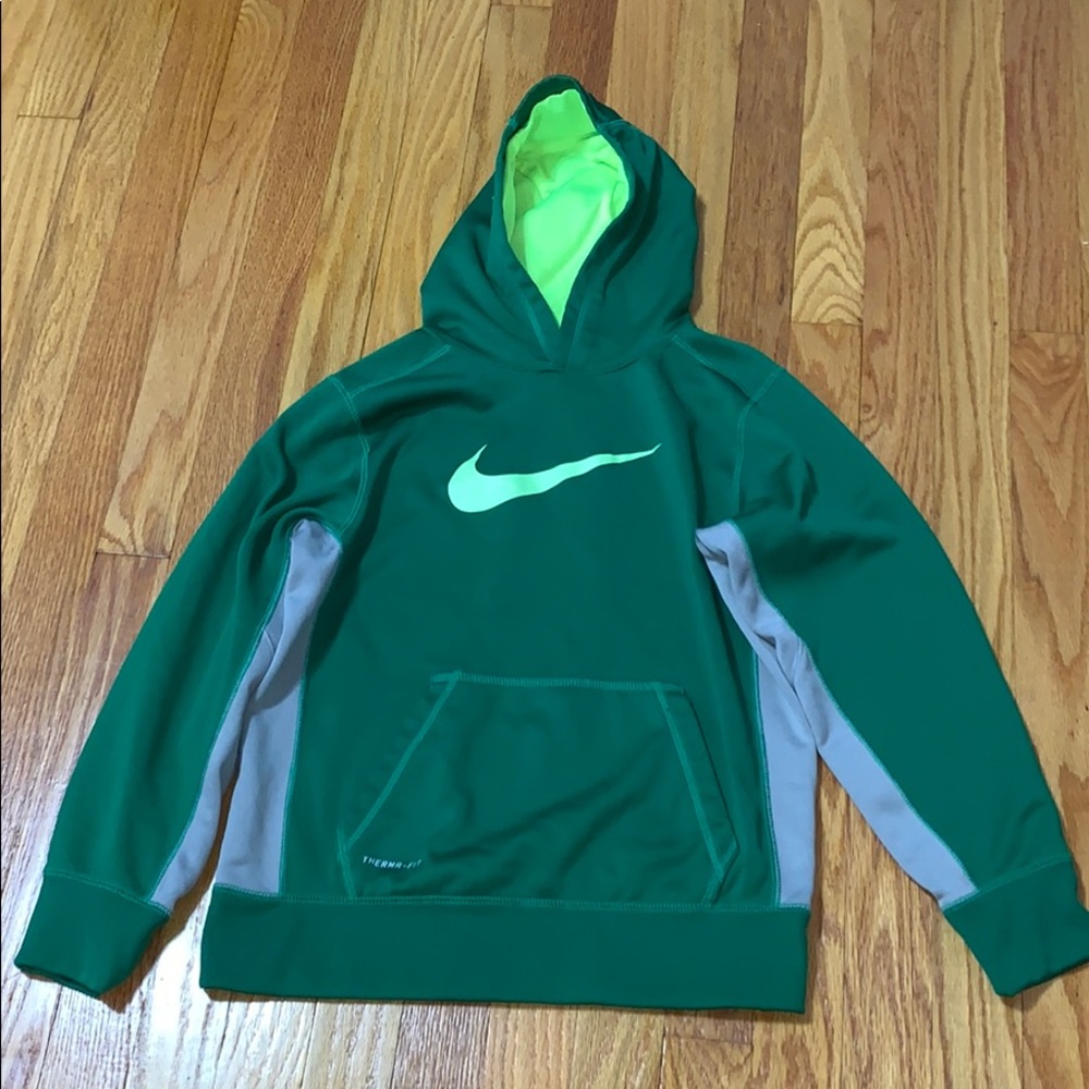 Green and Gray Nike Hoodie